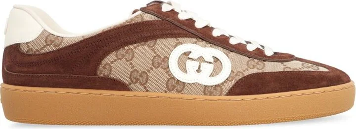 Gucci Fabric And Leather Sneakers