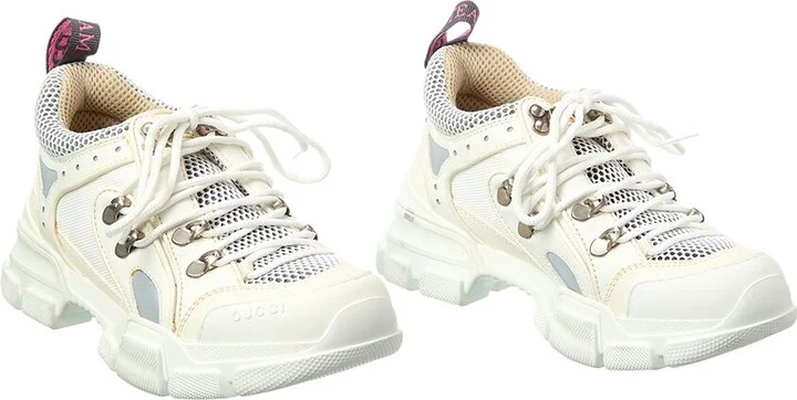 Gucci Flashtrek Leather & Mesh Sneaker (Authentic Pre-Loved)