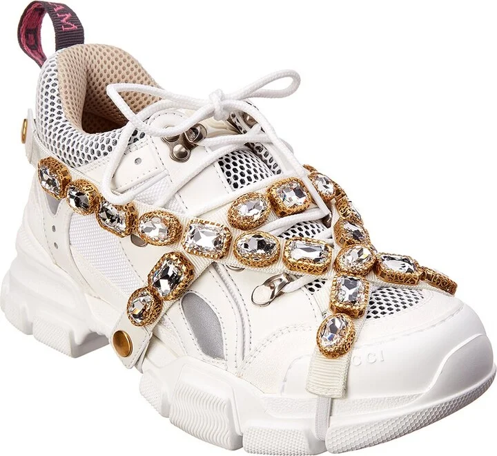 Gucci Flashtrek Leather & Mesh Sneaker