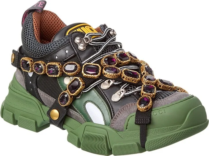 Gucci Flashtrek Leather & Mesh Sneaker