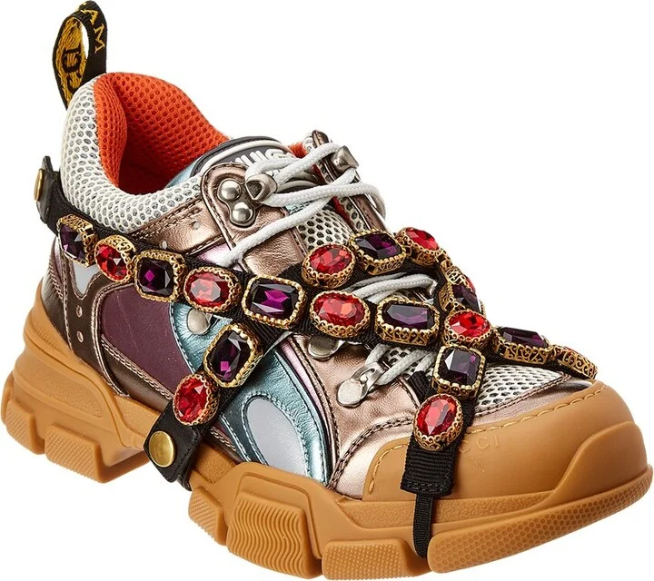Gucci Flashtrek Leather & Mesh Sneaker