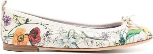 Gucci Floral Printed Ballerina Shoes