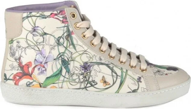 Gucci Floral Printed High Top Sneakers