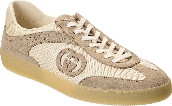 Gucci G75 Suede & Mesh Sneaker