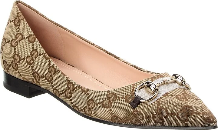 Gucci Gg Canvas Ballet Flat
