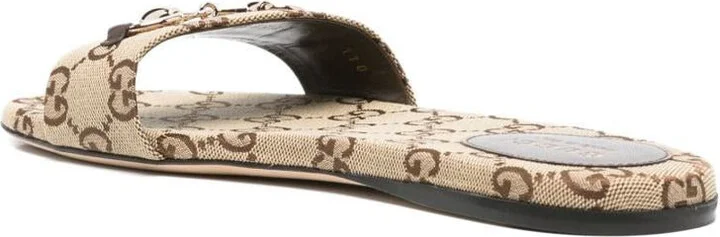 Gucci Gg Canvas Flat Sandals - Image 2