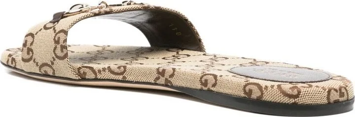 Gucci Gg Canvas Flat Sandals - Image 2