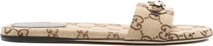 Gucci Gg Canvas Flat Sandals
