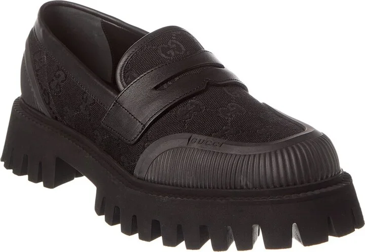 Gucci GG Canvas & Leather Loafer