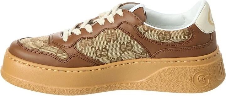 Gucci Gg Canvas & Leather Sneaker - Image 2