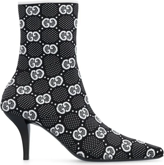 Gucci GG Knit Ankle Boots