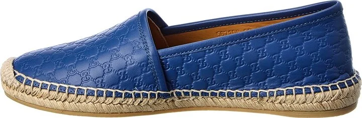 Gucci Gg Leather Espadrille - Image 2