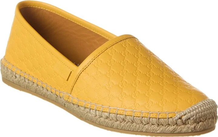 Gucci Gg Leather Espadrille