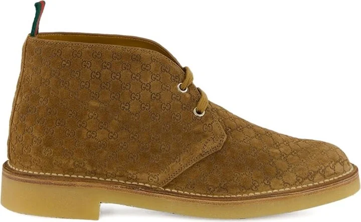 Gucci Gg Suede Ankle Boot