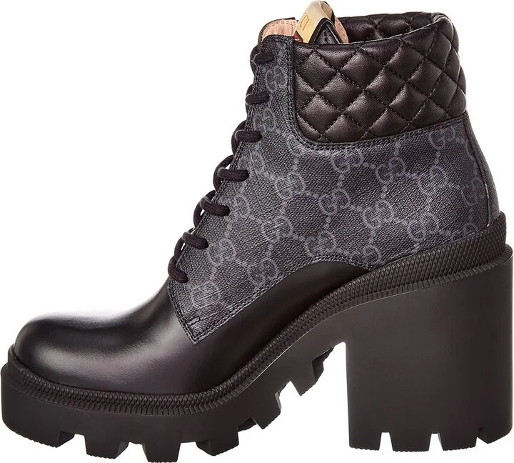 Gucci Gg Supreme Canvas & Leather Bootie - Image 2