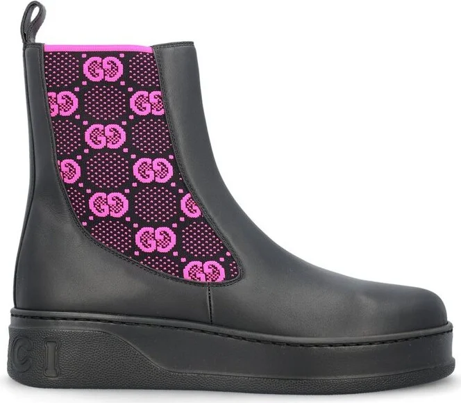 Gucci GG Supreme Panelled Chelsea Boots