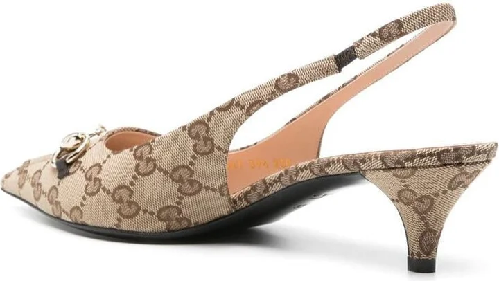 Gucci Gg Supreme Slingback Pumps - Image 3