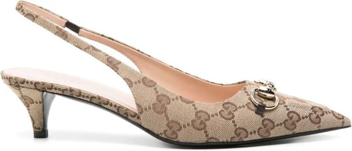 Gucci Gg Supreme Slingback Pumps