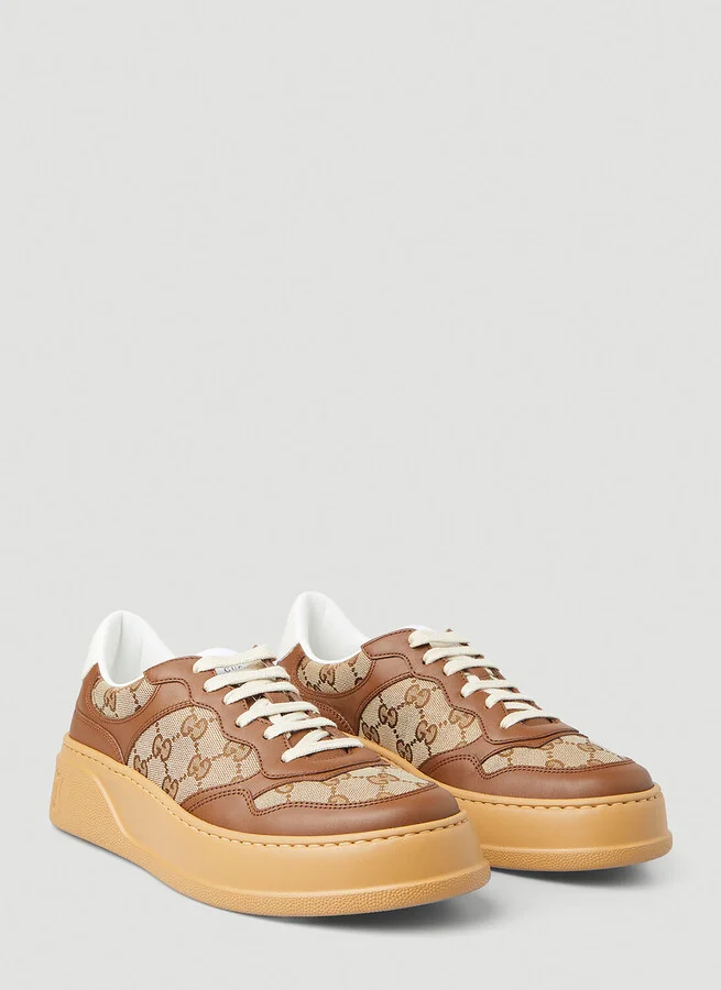 Gucci Gg Supreme Sneakers - Woman Sneakers Brown Eu - 40 - Image 2