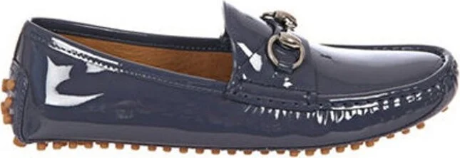Gucci Glossy Finish Horsebit Slip-On Loafers