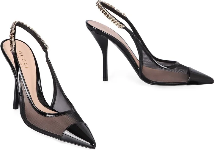 Gucci Gucci Signoria Pointy-Toe Slingbacks - Image 3