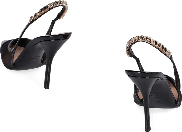 Gucci Gucci Signoria Pointy-Toe Slingbacks - Image 4