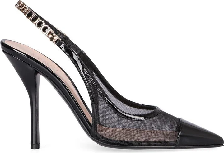 Gucci Gucci Signoria Pointy-Toe Slingbacks