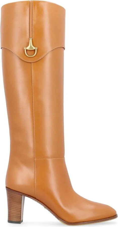 Gucci Half Horsebit Almond Toe Boots