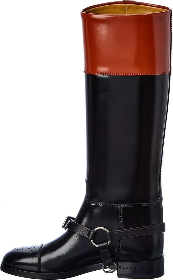 Gucci Harness Leather Knee-High Boot - Image 2
