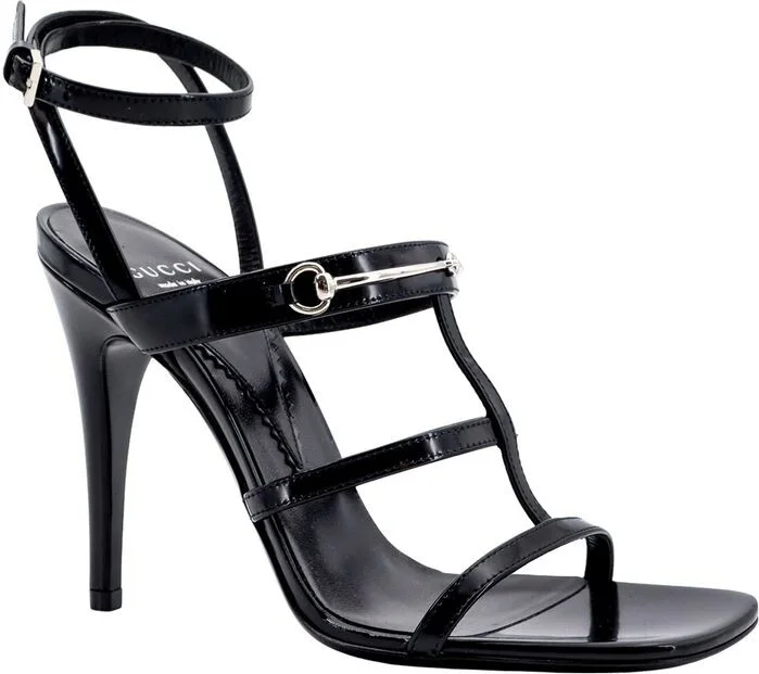 Gucci Heeled Leather Sandals - Image 2
