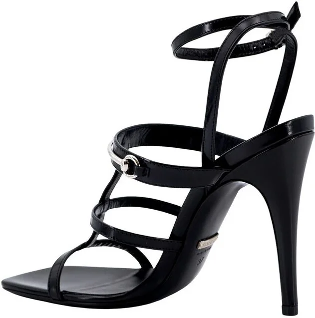 Gucci Heeled Leather Sandals - Image 3