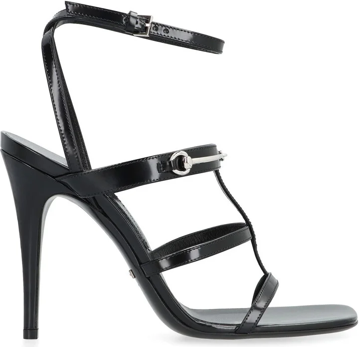 Gucci Heeled Leather Sandals - Image 2
