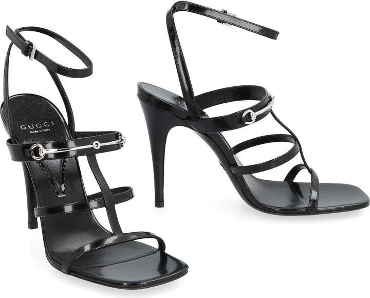 Gucci Heeled Leather Sandals - Image 3