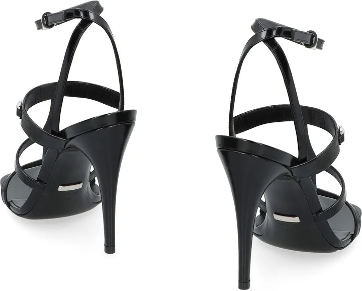 Gucci Heeled Leather Sandals - Image 4