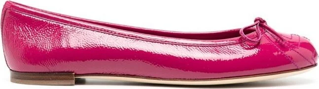 Gucci High Shine Bow Ballet Flats