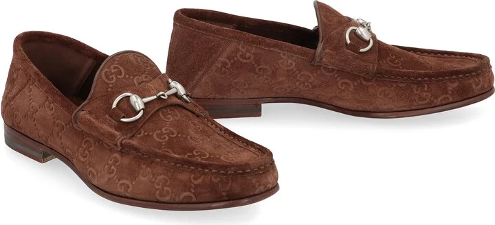 Gucci Horsebit 1953 Suede Loafers - Image 3