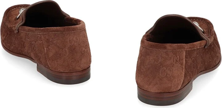Gucci Horsebit 1953 Suede Loafers - Image 4