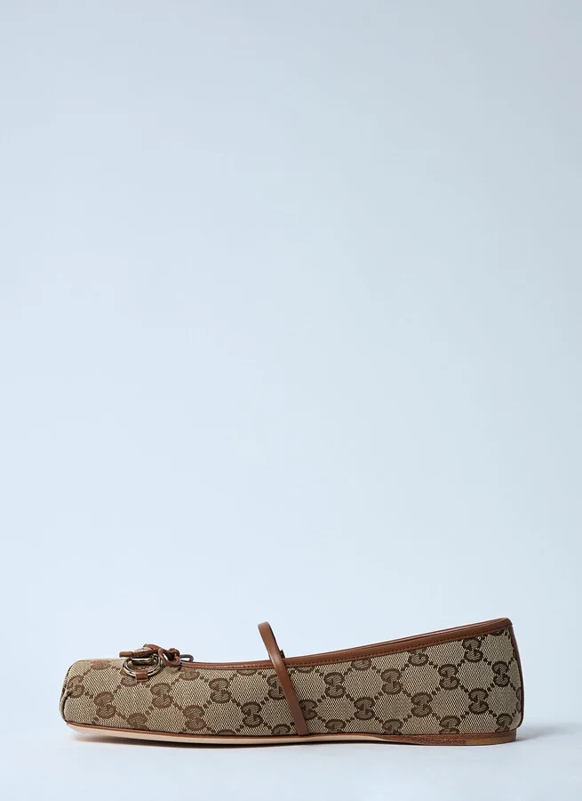 Gucci Horsebit Ballerina Flats - Woman Flats Beige Eu - 39 - Image 4