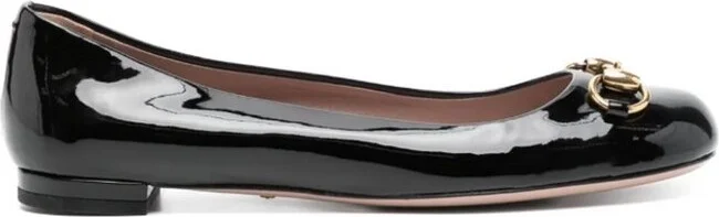 Gucci Horsebit Detailed Slip-On Ballerina Shoes