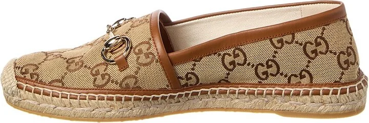 Gucci Horsebit Gg Canvas & Leather Espadrille - Image 2