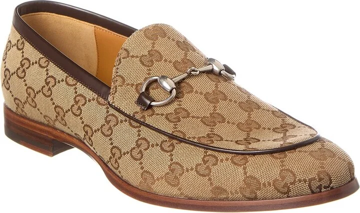Gucci Horsebit Gg Canvas Loafer
