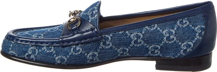 Gucci Horsebit Gg Denim & Leather Loafer - Image 2