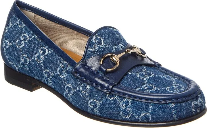 Gucci Horsebit Gg Denim & Leather Loafer