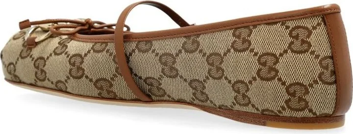Gucci Horsebit Gg Supreme Ballet Flats - Image 2