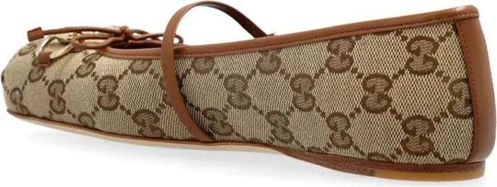 Gucci Horsebit Gg Supreme Ballet Flats - Image 2
