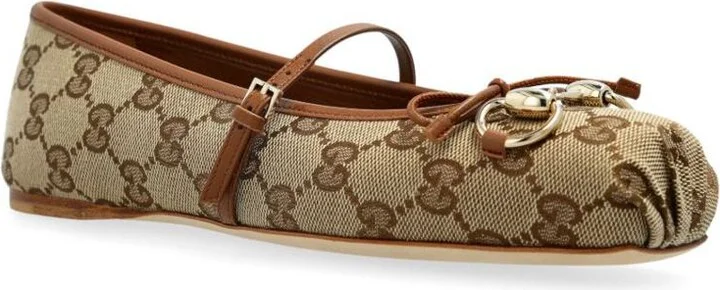 Gucci Horsebit Gg Supreme Ballet Flats - Image 5