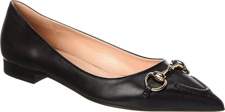 Gucci Horsebit Leather Ballerina Flat