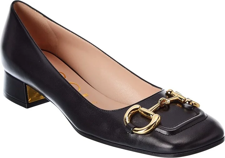 Gucci Horsebit Leather Loafer Pump