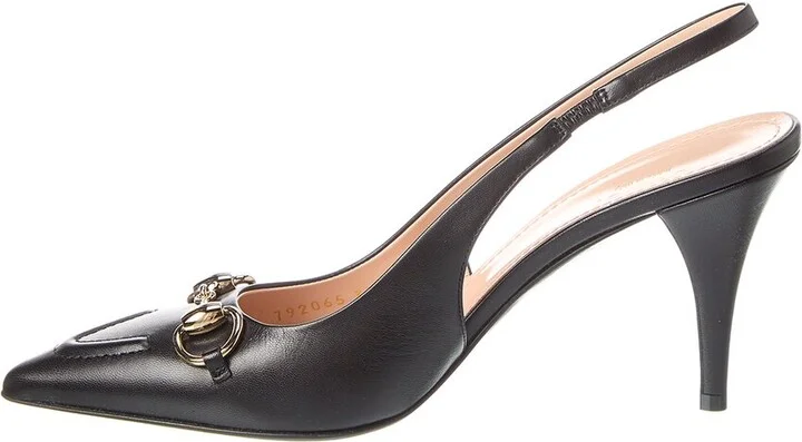 Gucci Horsebit Leather Slingback Pump - Image 2