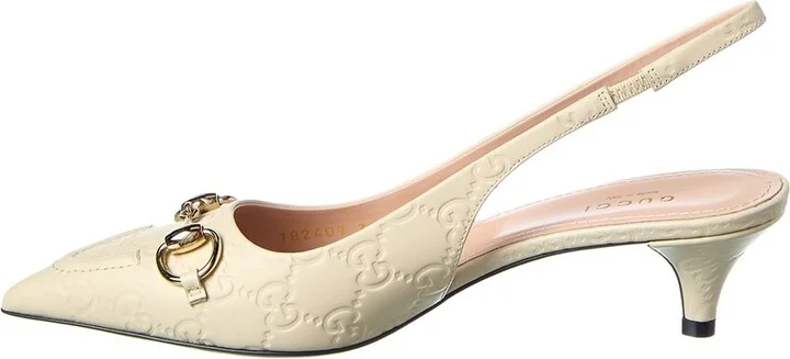 Gucci Horsebit Leather Slingback Pump - Image 2